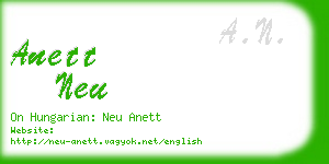 anett neu business card